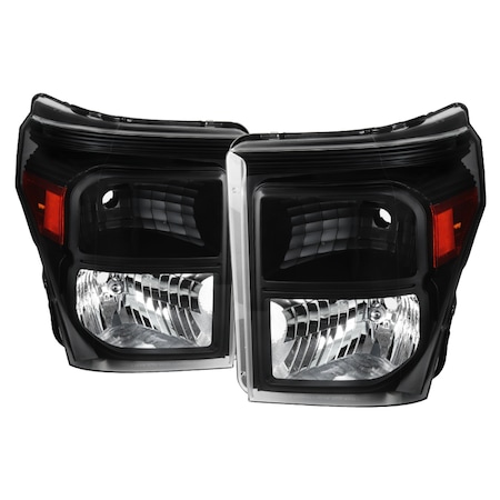 Spec-D Tuning 11-16 Ford F250 Headlights- Black 2LH-F25011JM-ABM